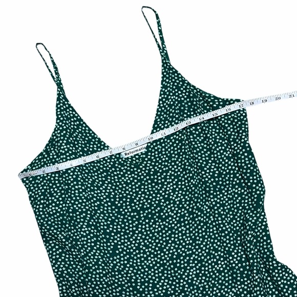 REFORMATION NWT Green Floral Alexandra Midi Dress *Wyoming Print 10 - Picture 10 of 14